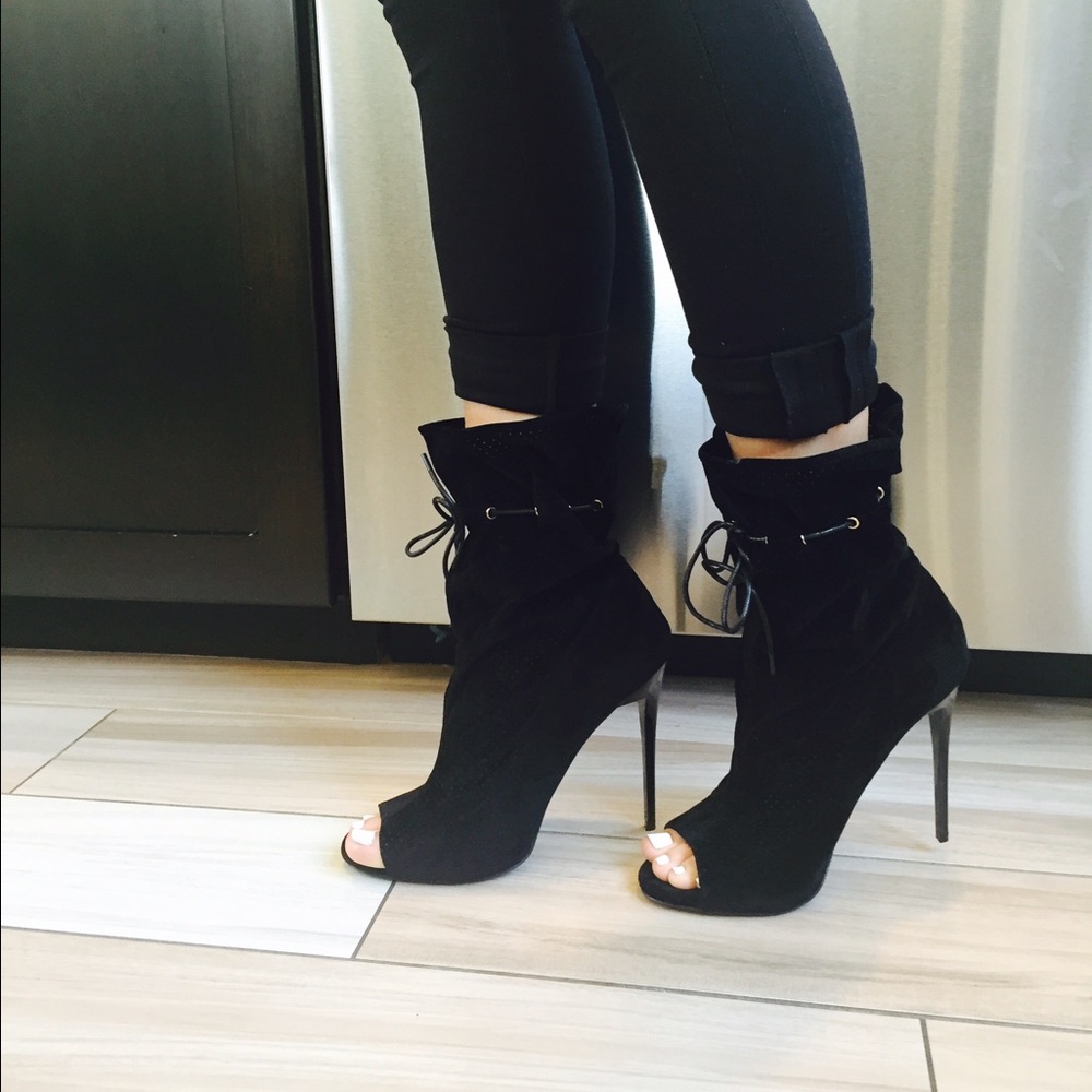 Tie High Cut Out Booties - Picture 3 of 3